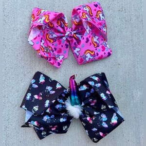 JoJo Siwa Signature Large Hair Bows LOT OF 2 – Unicorns